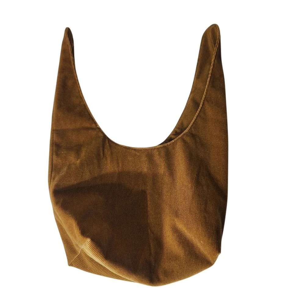 lot 0f 2 Merit Beauty Signature Bag Brown Corduroy Makeup Cosmetic Pouch